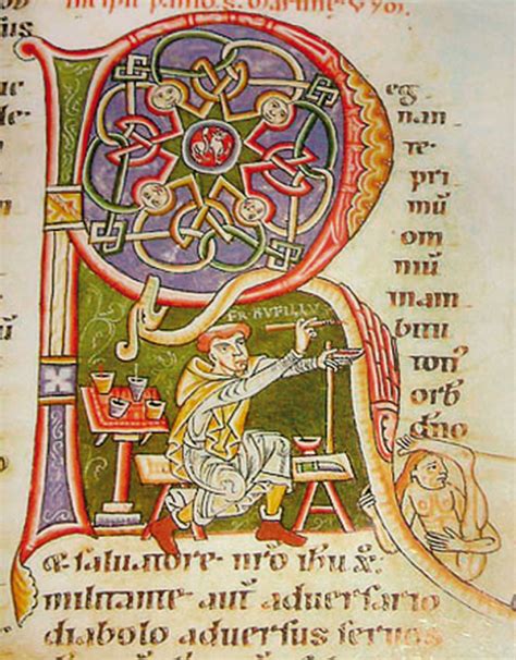 Manoscritto medievale con lettere di Ildegarda