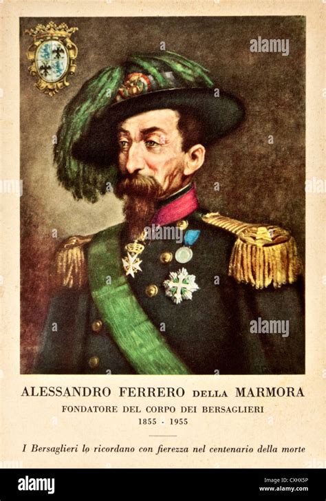 Ritratto di Alessandro Ferrero della Marmora, fondatore dei Bersaglieri