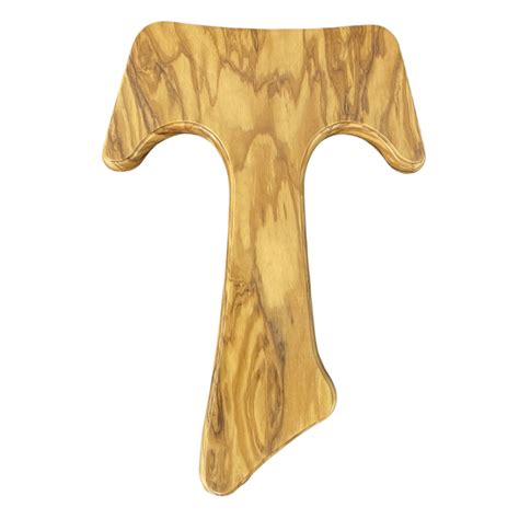 rappresentazione stilizzata della croce Tau in legno