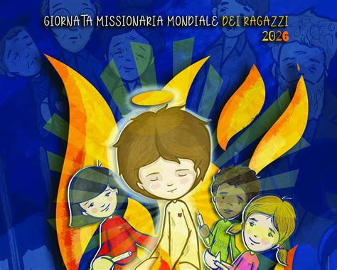 Illustrazione del manifesto GMMR con Gesù e ragazzi, luci e smartphone