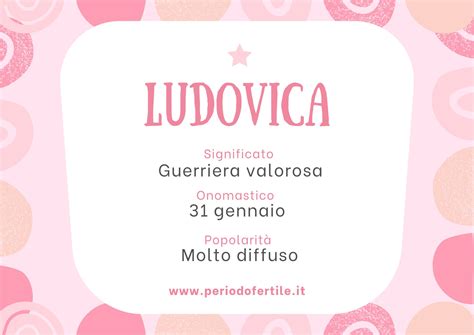 Infografica: tratti caratteriali associati al nome Ludovica