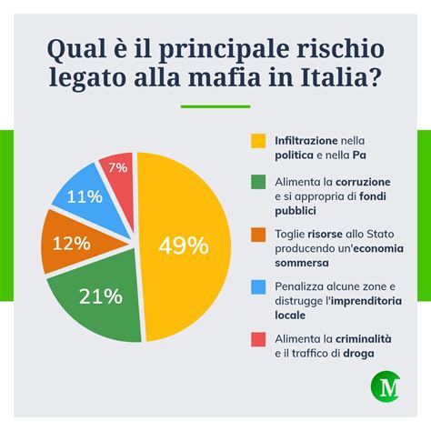 Grafico che illustra l'infiltrazione mafiosa nell'economia e nella politica