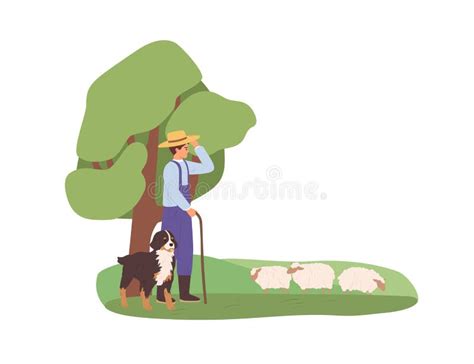illustrazione di pecore smarrite e un pastore che le raduna