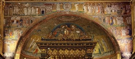Dettaglio dell'affresco dell'Arco Trionfale con Cristo Giudice e Santi