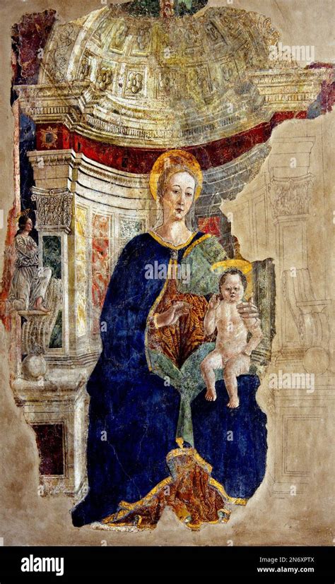 Affresco della Madonna con Bambino del tabernacolo delle Due Porte a Siena
