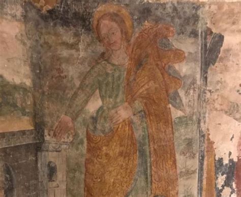 Affresco di Santa Barbara nella cripta