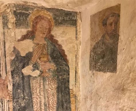 Affresco di Maria Maddalena nella cripta