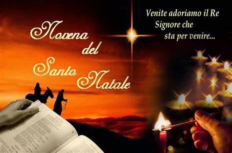 infografica che mostra la struttura di una Novena di Natale (Invitatorio, Salmodia, Lettura, Inno, Magnificat)
