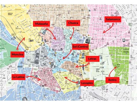 Mappa della zona di Madrid con la posizione dell'Ilunion Pio XII evidenziata