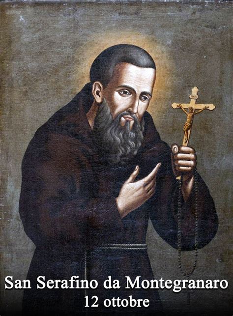 Ritratto di San Serafino da Montegranaro con crocifisso e rosario