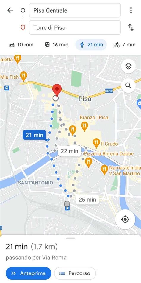 Mappa del percorso da Valencia a Fatima con indicazioni stradali