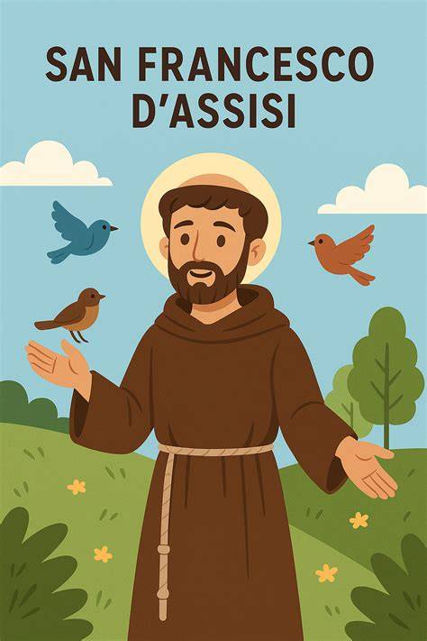 San Francesco d'Assisi venera un sacerdote che celebra la Messa