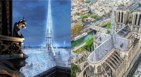 Artigiani al lavoro per la ricostruzione del tetto di Notre-Dame