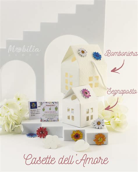 Esempi di bomboniere piantabili a tema fiori e farfalle