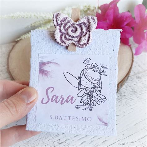 Bomboniera piantabile a tema fatine con decorazioni floreali