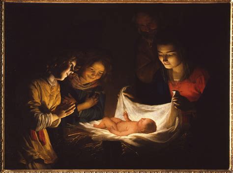 Adorazione del Bambino di Gerard van Honthorst