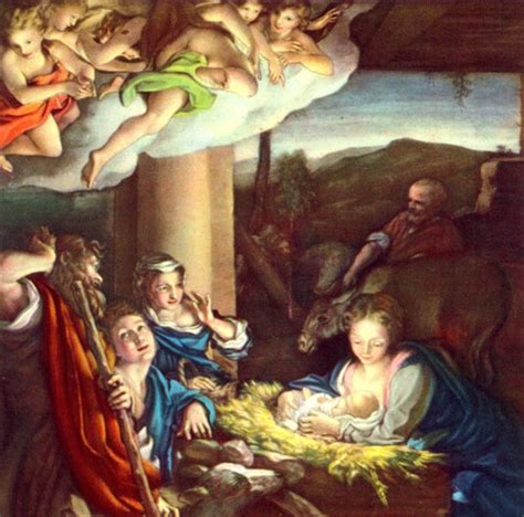 Un dettaglio del quadro “Santa Notte” di Antonio Allegri