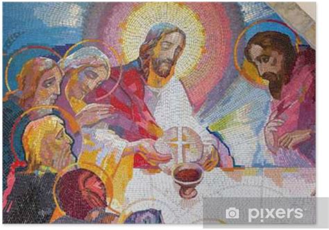 Illustrazione dell'istituzione dell'Eucaristia durante l'Ultima Cena