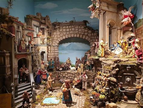 Foto panoramica del presepe allestito nella Cappella Sistina