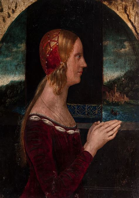 Ritratto di gentildonna di profilo, stile umanistico