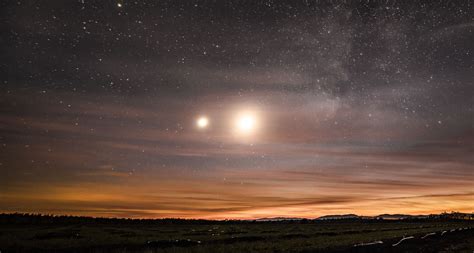 Rappresentazione artistica di Venere come stella del mattino o della sera.