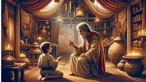 Rappresentazione di Channah e del sacerdote Eli