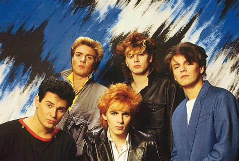 Andy Taylor e Simon Le Bon dei Duran Duran durante la reunion per 