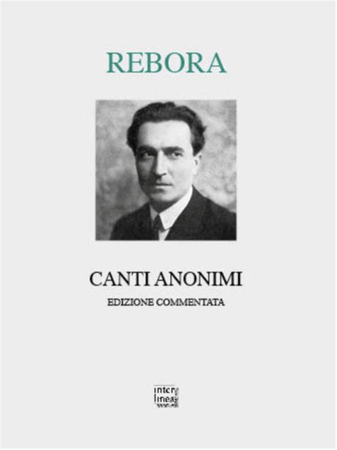 Immagine di un libro con i Canti anonimi di Rebora