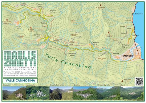 Mappa della Valle Cannobina, area geografica che ha visto il primo impegno di don Alfredo Fomia come parroco.