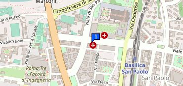 Mappa delle diverse sedi dell'Ospedale Bambino Gesù