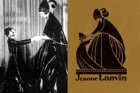 Illustrazione del logo iconico di Lanvin: una madre che tiene per mano la figlia, simbolo dell'amore tra Jeanne e Marguerite Lanvin.