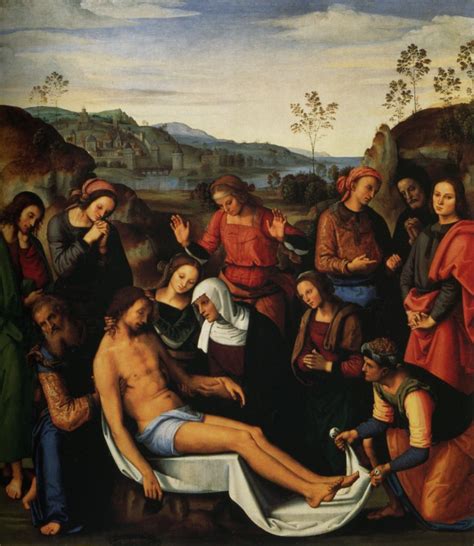 Raffaello, Deposizione Borghese - dettaglio dei portatori e di Maria Maddalena