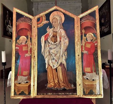 Dettaglio del Trittico di Poppiena raffigurante l'Annunciazione