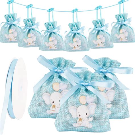 Sacchetti portaconfetti per battesimo con decorazioni