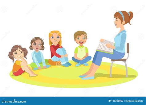 Illustrazione di bambini che ascoltano attentamente una storia sulla Via Crucis