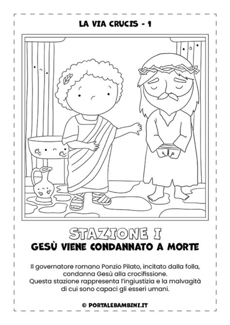 Immagine di un libretto per la Via Crucis con disegni da colorare