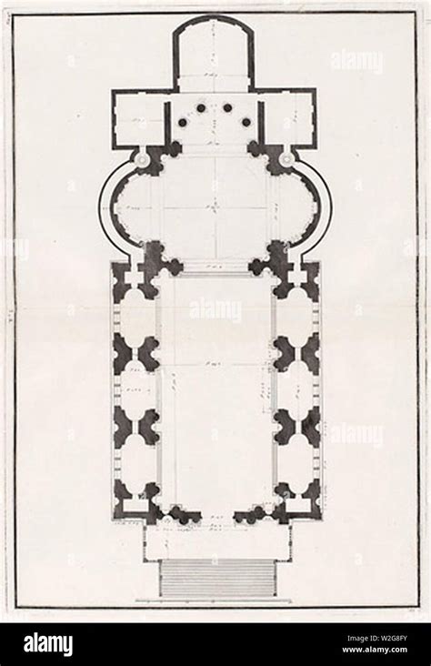Schema della pianta architettonica della Chiesa del Redentore