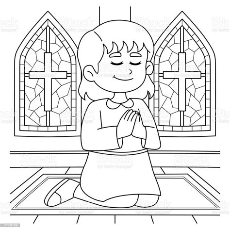 illustrazione di una persona che prega con fervore