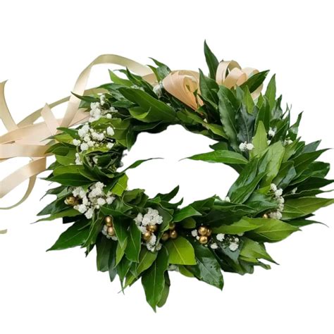Ghirlanda di fiori o corona d'alloro, simboli di vittoria e onore