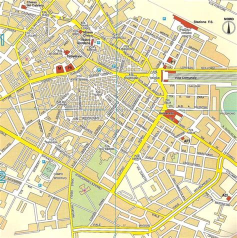 Mappa storica di Foggia con evidenziata la posizione della Chiesa di San Tommaso