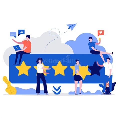 Illustrazione di recensioni a stelle e feedback di clienti