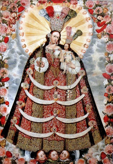 Virgen del Rosario de Pomata, Olio su tela, Scuola Cuzqueña