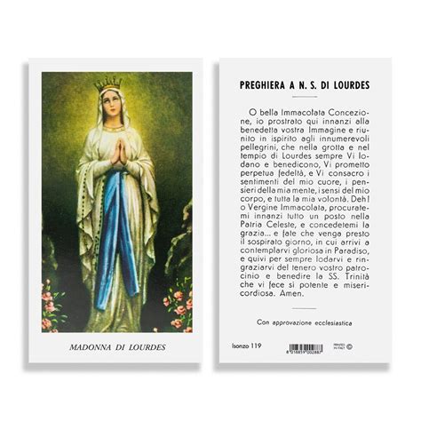 Confezione per rosario con rappresentazione della Madonna di Lourdes