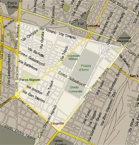 Mappa del quartiere Santa Rita a Torino con evidenziati i punti di interesse e le principali attrazioni
