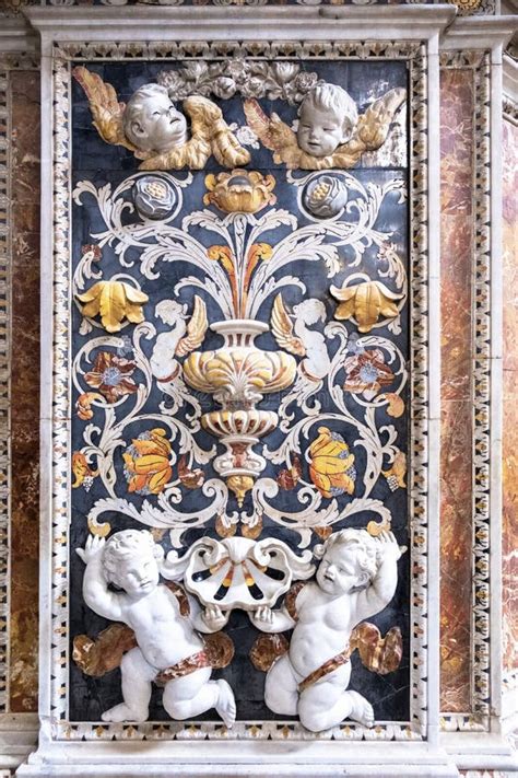 Ricostruzione 3D di un altare barocco con putti e angeli adoranti