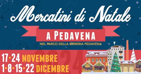 Mercatini di Natale nel parco della Birreria di Pedavena con luci festive