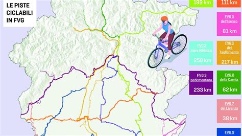 Mappa delle piste ciclabili principali della provincia di Modena