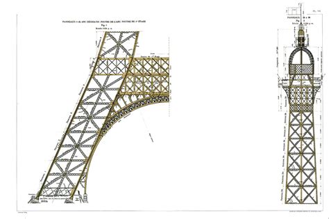 Schema architettonico che illustra i tre livelli di costruzione della torre.