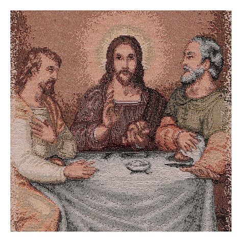 Illustrazione del cammino di Emmaus con Gesù che spezza il pane a tavola
