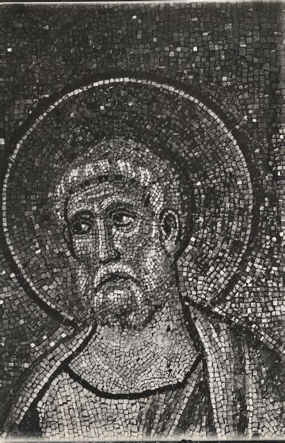 Mosaico raffigurante Bertoldo di Pietro Stefaneschi, il committente, presentato alla Vergine e al Bambino da San Pietro e San Paolo